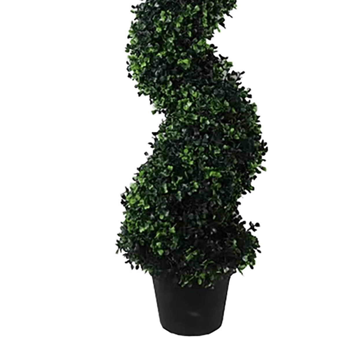 120cm Lifelike Artificial Boxwood Spiral Topiary - Timeless Elegance for Any Space - plants - express.com