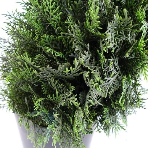 120cm Lifelike Cedar Spiral Topiary - Indoor/Outdoor Faux Tree Artwork - plants - express.com