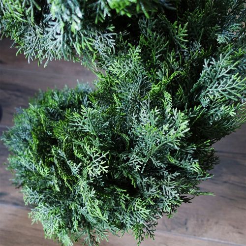 120cm Lifelike Cedar Spiral Topiary - Indoor/Outdoor Faux Tree Artwork - plants - express.com
