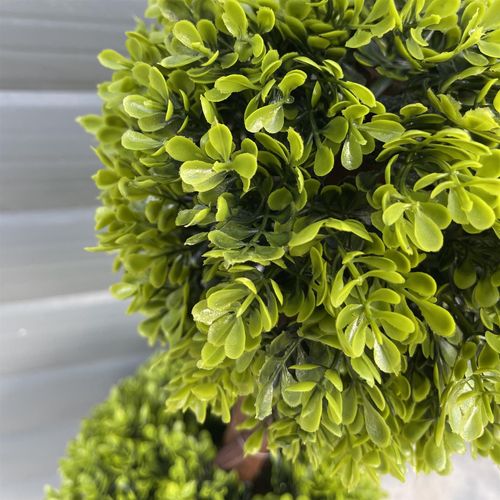 120cm Pair of Green Triple Ball Topiary Trees - plants - express.com