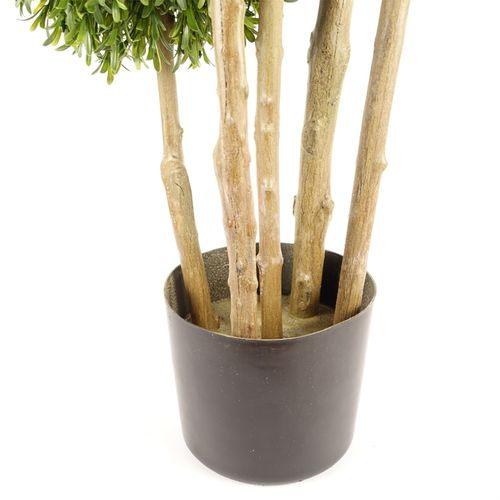 120cm Pair of UV - Resistant Artificial Topiary Ball Trees with Natural Trunks - plants - express.com
