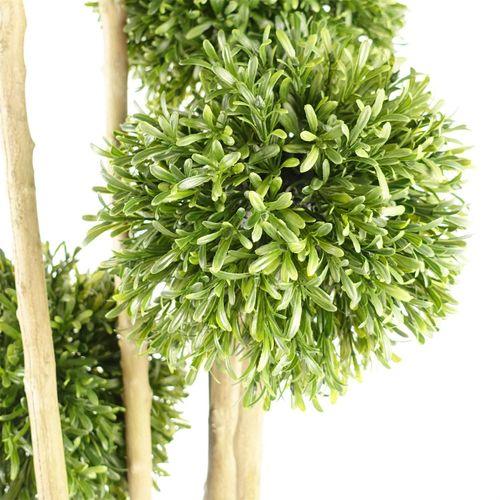 120cm Pair of UV - Resistant Artificial Topiary Ball Trees with Natural Trunks - plants - express.com