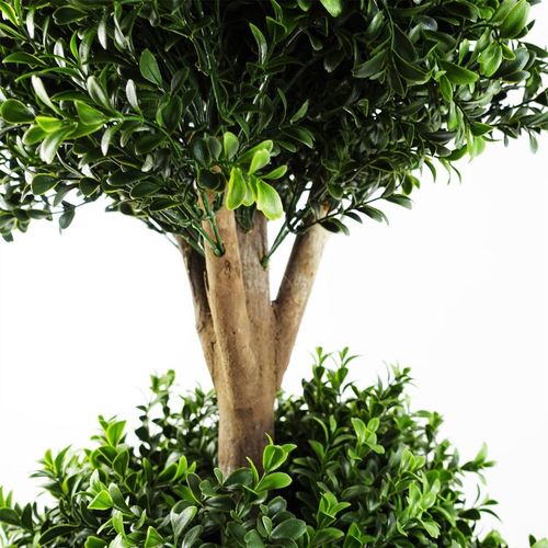 120cm Triple Ball Buxus Topiary Tree - UV Resistant Outdoor Elegance - plants - express.com