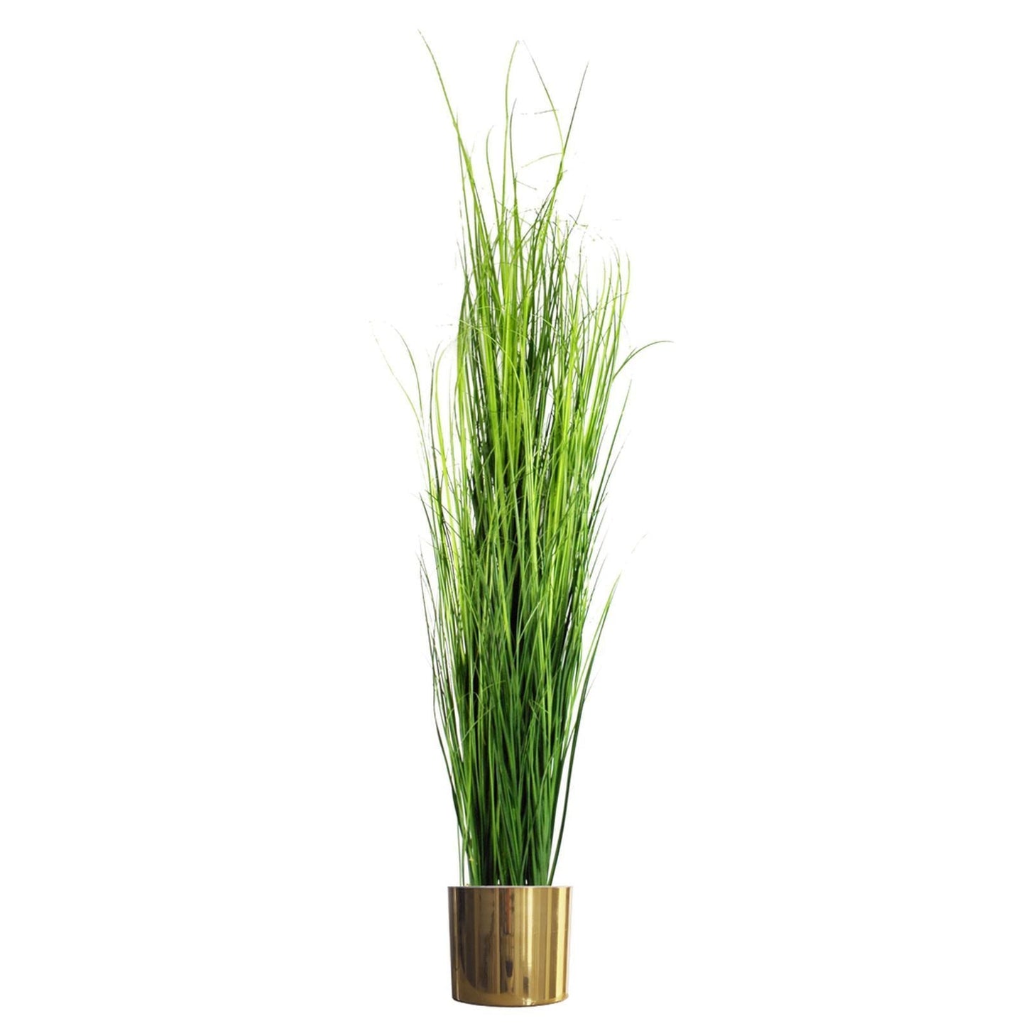 130cm Life - Like Onion Grass in Elegant Gold Planter - Perfect for Home Décor! - plants - express.com