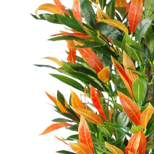 130cm Lifelike Red & Green Ficus Tree - Elegant Home Decor Gem! - plants - express.com