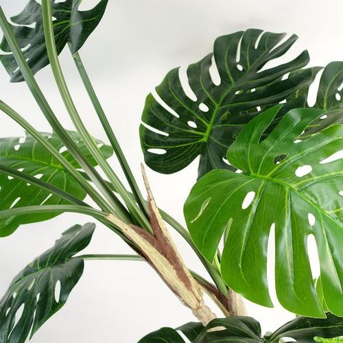 150cm Lifelike Luxury Monstera Plant in Elegant Black Pot for Stunning Decor - plants - express.com