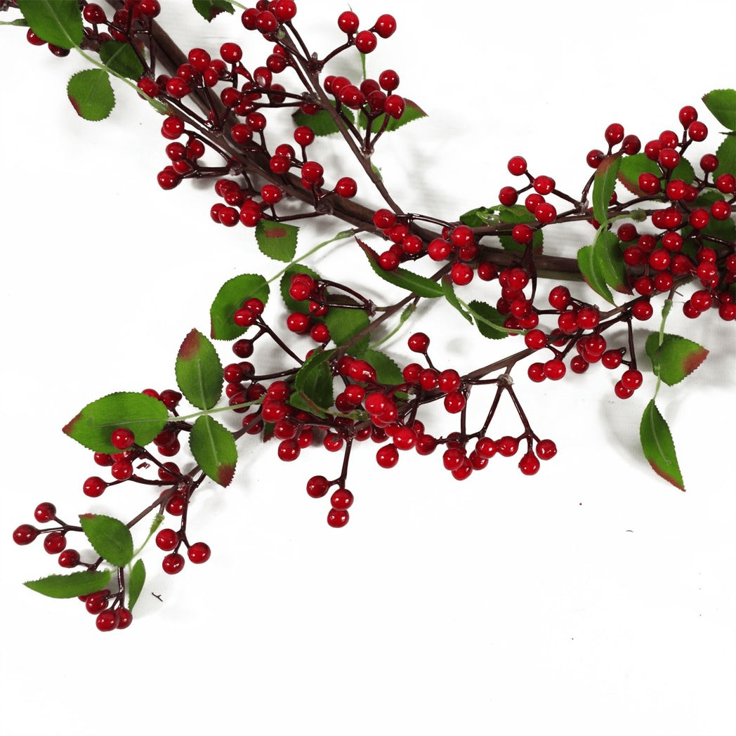 150cm Luxury Red Berry Christmas Garland - Handmade Festive Elegance - plants - express.com