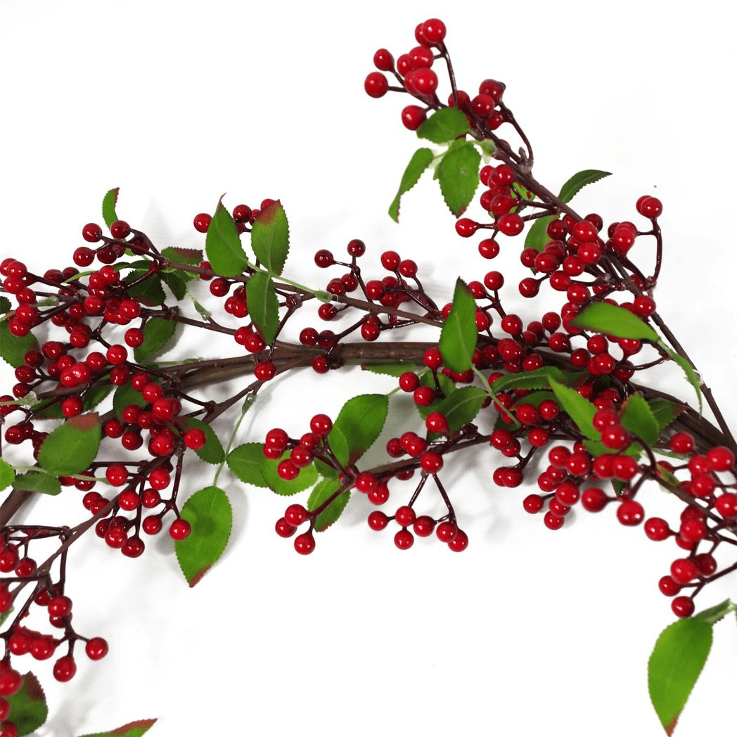 150cm Luxury Red Berry Christmas Garland - Handmade Festive Elegance - plants - express.com