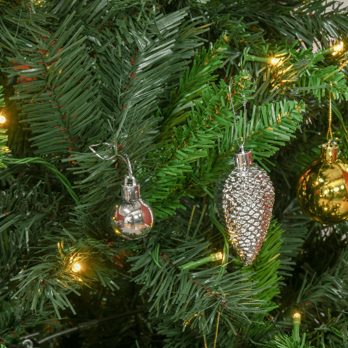 1.8m 6ft Pre - Lit Artificial Christmas Tree 200 LED Tree Decorative Balls Stand - plants - express.com