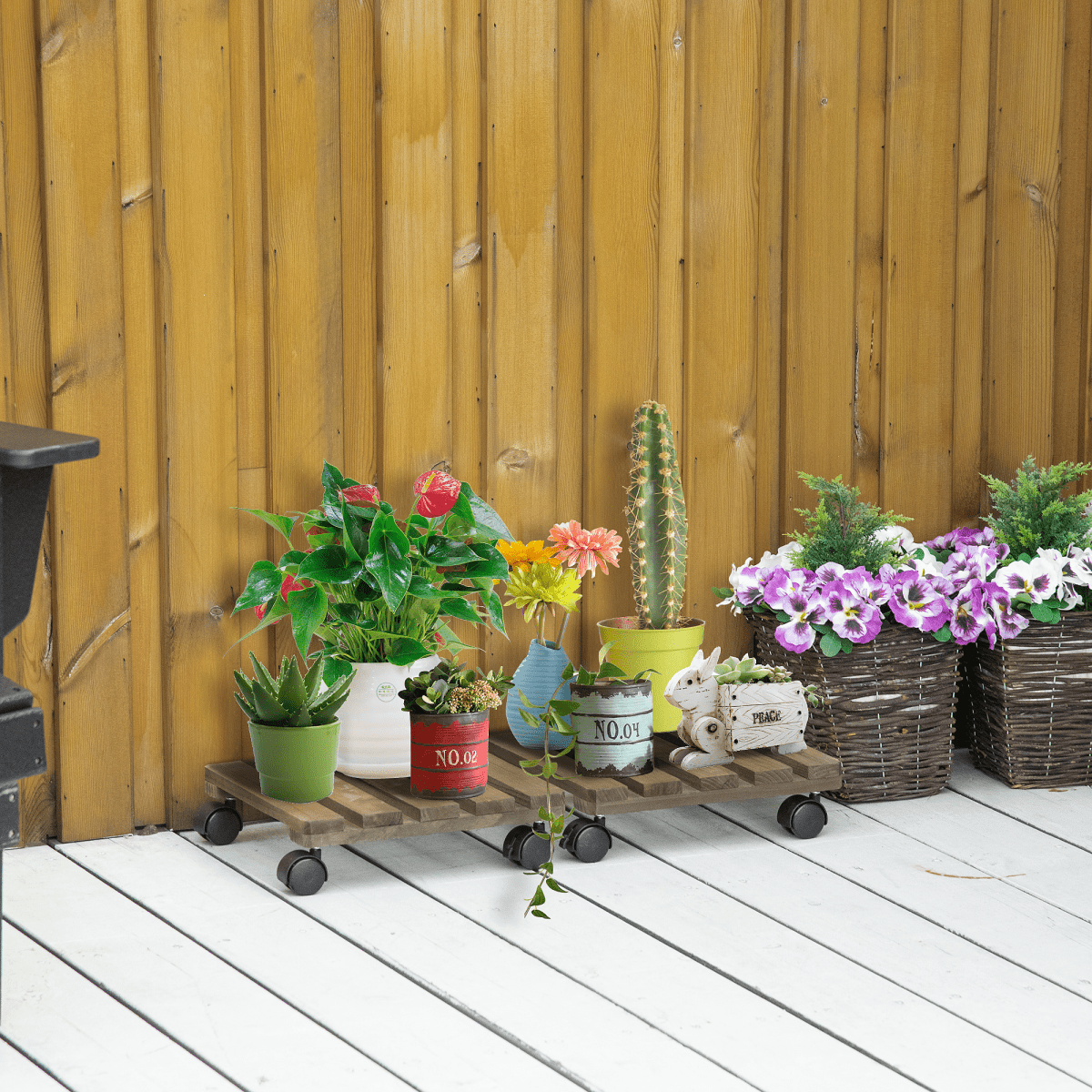 2 Pack Plant Stand with Wheels, Flowerpot Holder - plants - express.com