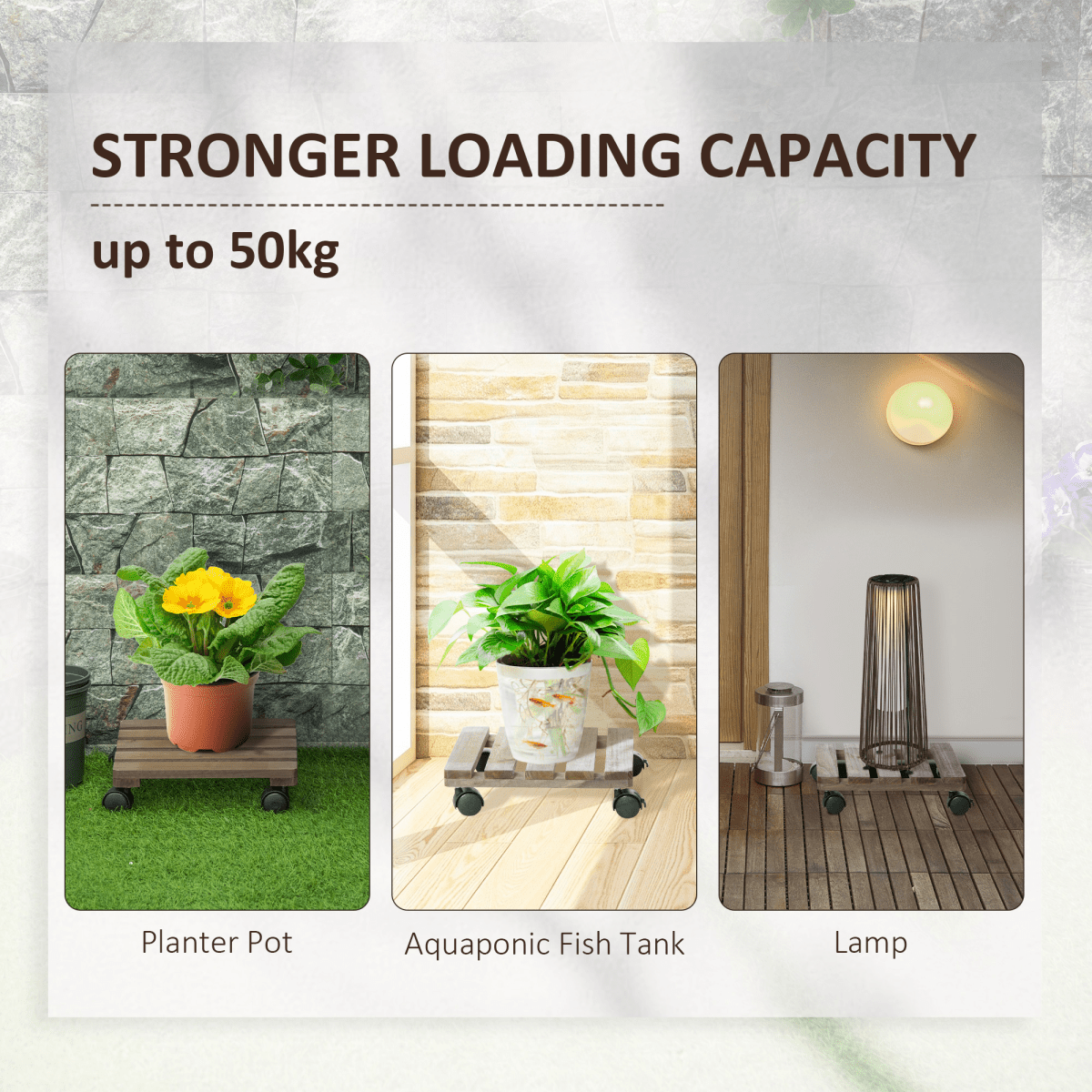 2 Pack Plant Stand with Wheels, Flowerpot Holder - plants - express.com