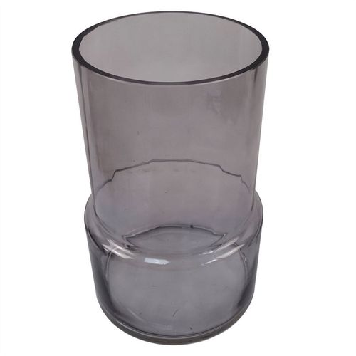 26cm Grey Smoke Glass Vase - plants - express.com
