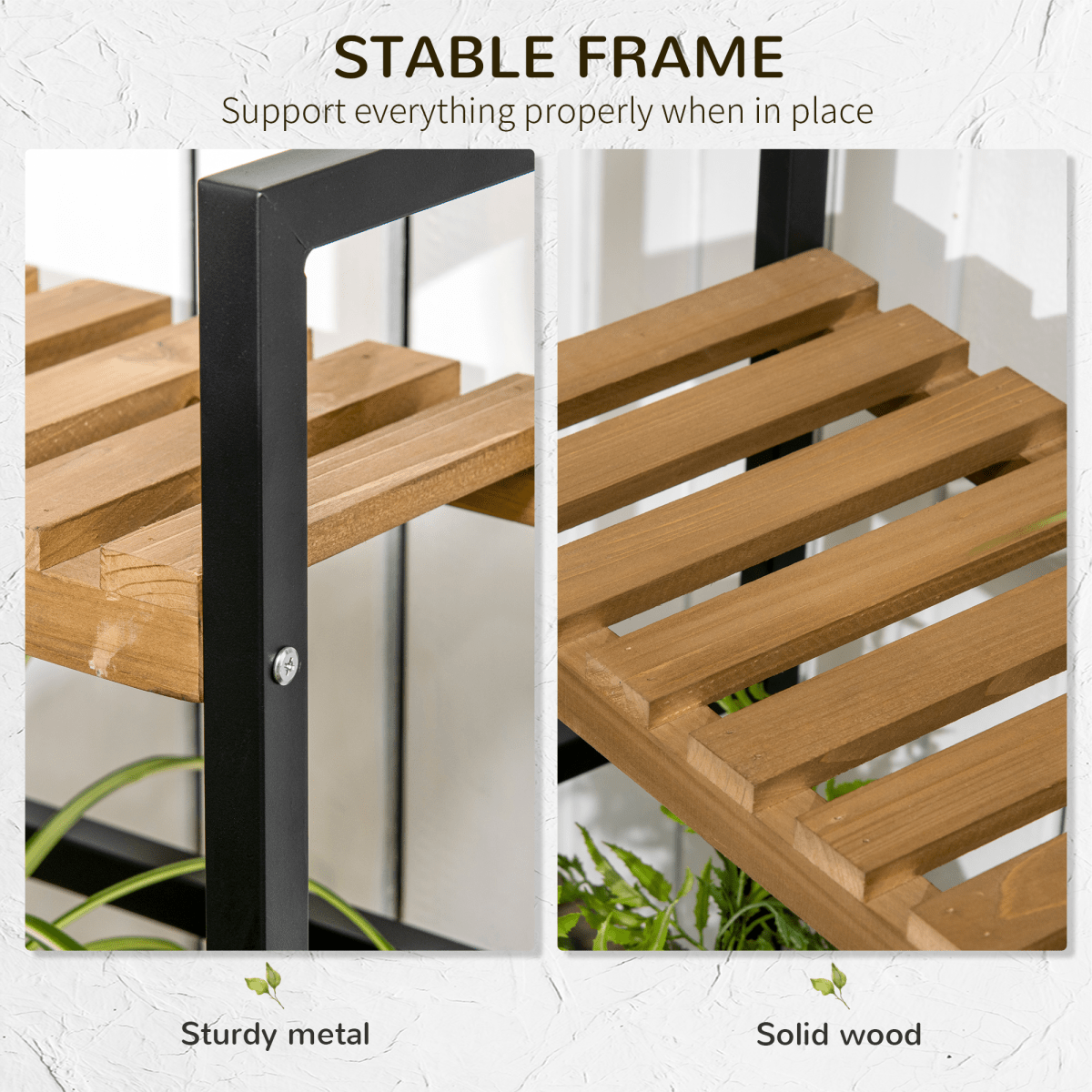 3 Tiered Plant Stand Rack with Hanging Hooks for Indoor Outdoor Decoration - plants - express.com