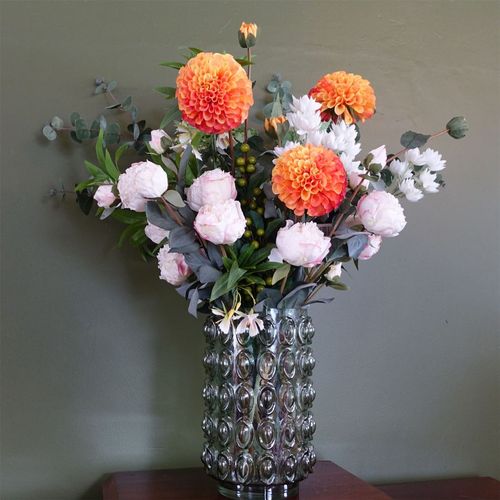 30cm Handcrafted Green Retro Bubble Vase – Vintage Charm for Any Bloom! - plants - express.com