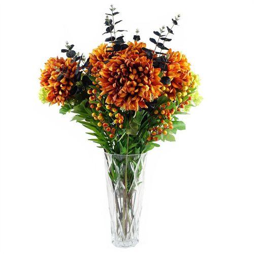 35cm Clear Chunky Ridged Glass Vase - plants - express.com