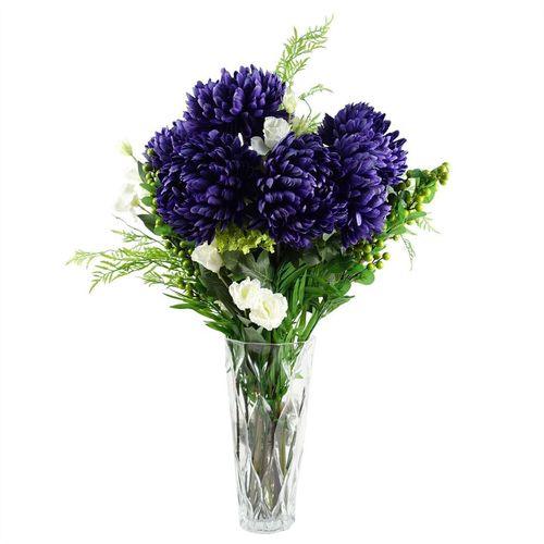 35cm Clear Chunky Ridged Glass Vase - plants - express.com