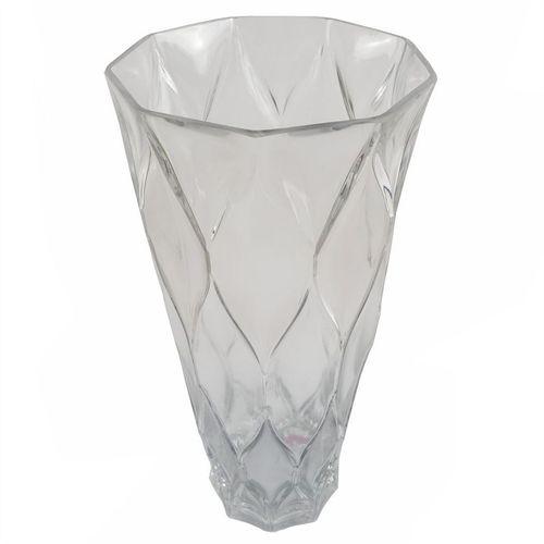 35cm Clear Chunky Ridged Glass Vase - plants - express.com