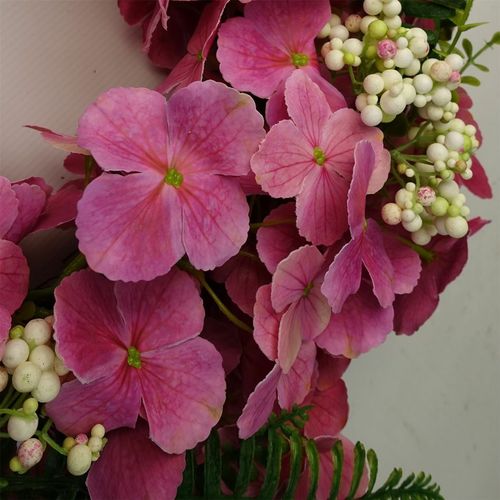 40cm Lifelike Pink Blossom Wreath - Elegant Floral Door Decor - plants - express.com