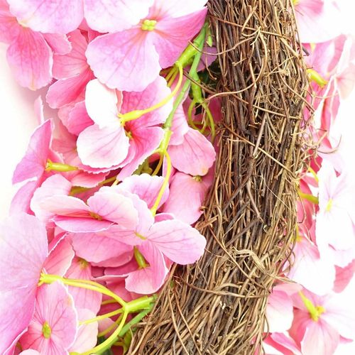 40cm Lifelike Pink Blossom Wreath - Elegant Floral Door Decor - plants - express.com