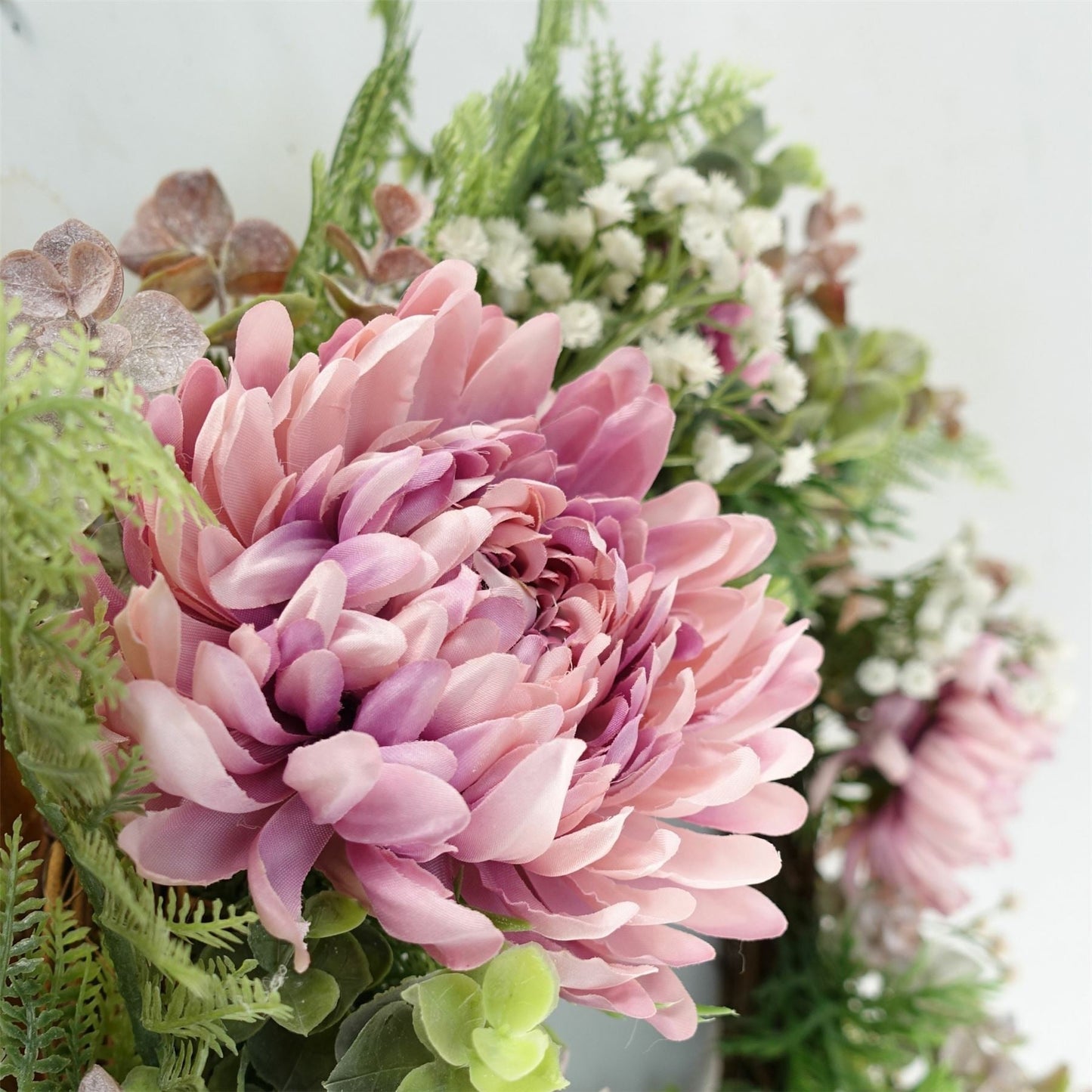 45cm Artificial Pink Floral Blossom Wreath - plants - express.com