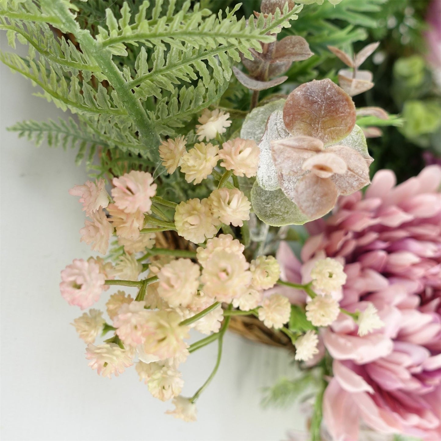 45cm Artificial Pink Floral Blossom Wreath - plants - express.com