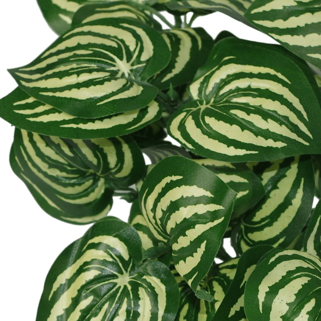 45cm Lifelike Watermelon Leaves Plant in Elegant Black Pot - Indoor Decor - plants - express.com