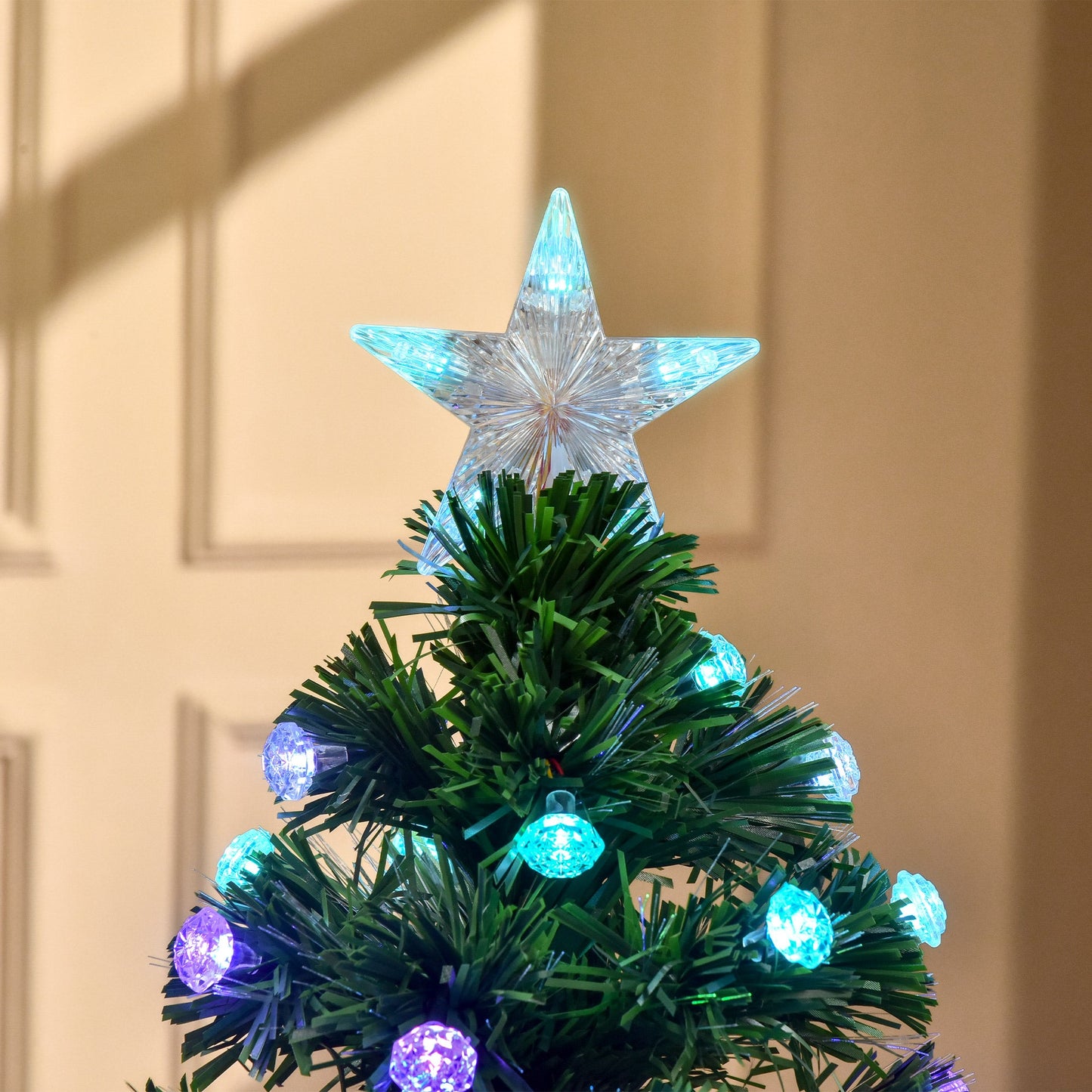 4FT PreLit Artificial Christmas Tree Fibre Optic Deco LED Light Xmas Deco Green - plants - express.com