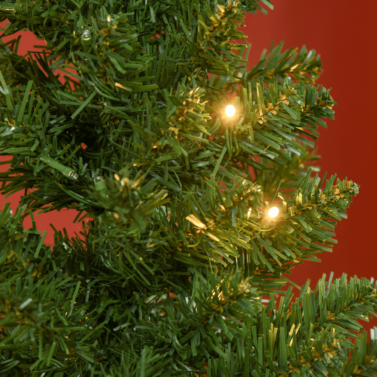 4ft Warm White LED Christmas Tree, Green - 8 Modes & Foldable Base - plants - express.com