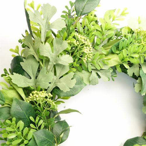 50cm Lush Green Artificial Fern Wreath for Timeless Natural Elegance - plants - express.com