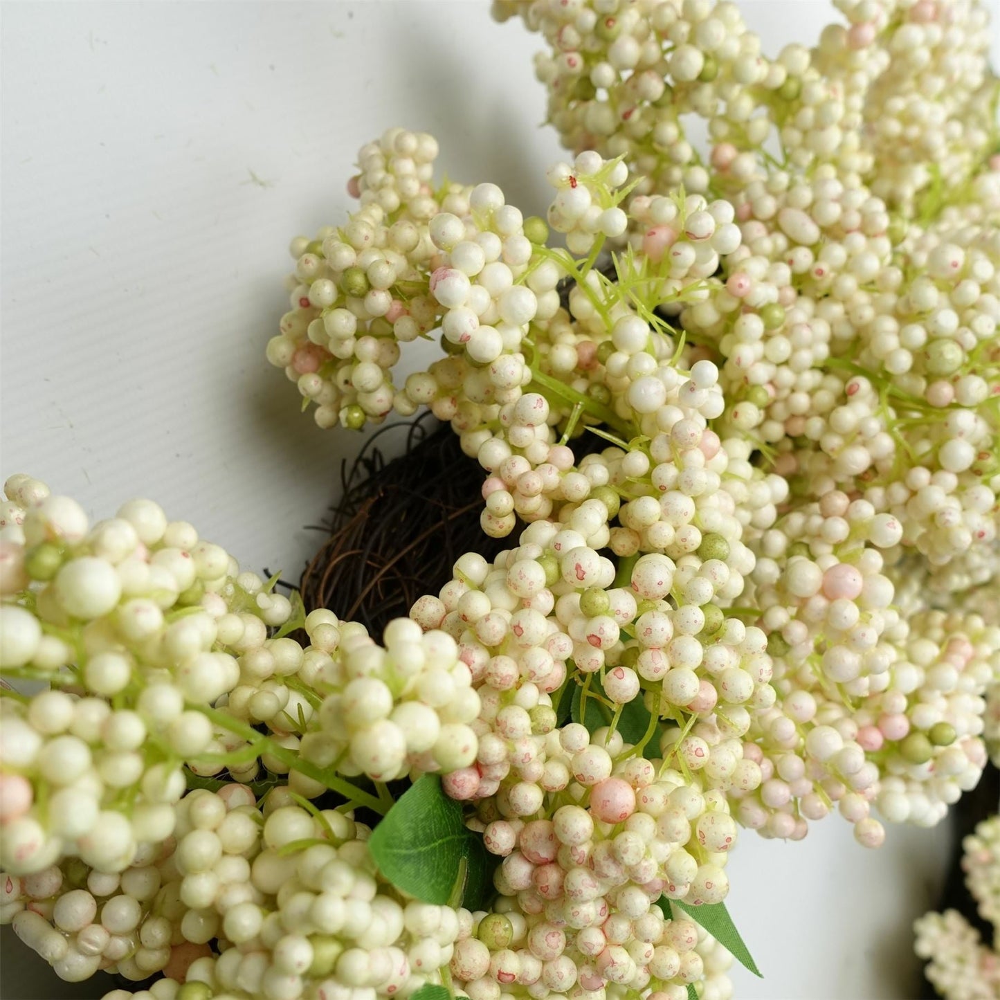 55cm Elegant White Berry Wreath – Perfect for Every Door & Stylish Decor - plants - express.com