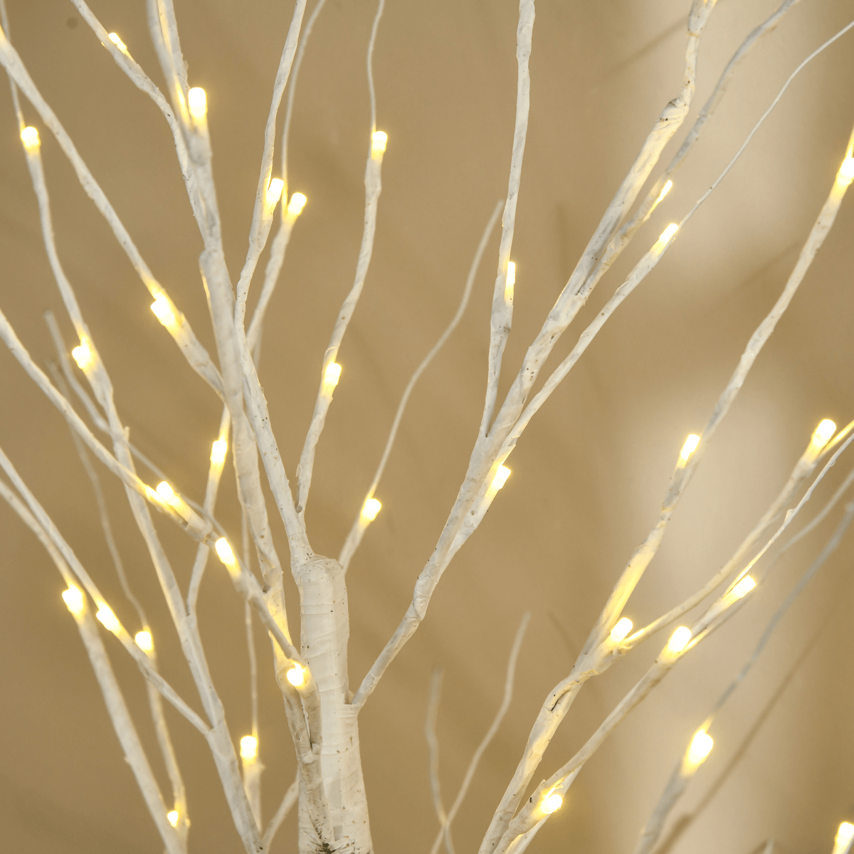 5ft Artificial White Birch Tree Light 96 Warm White Pre - Lit LED Light - plants - express.com