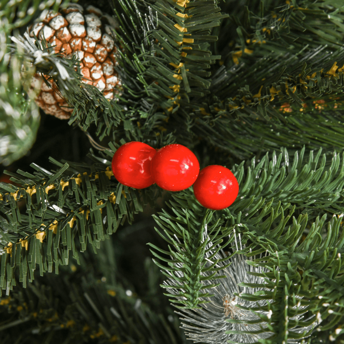 5FT Snow - Dusted Artificial Christmas Tree with Berries & Pinecones - plants - express.com