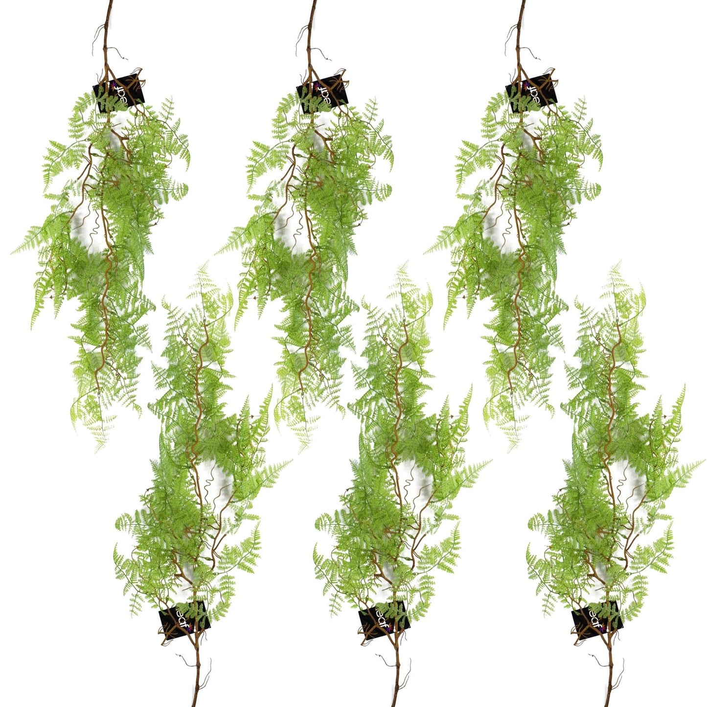 6 - Pack 100cm Faux Hanging Maidenhair Ferns - Vibrant Light Green Décor - plants - express.com
