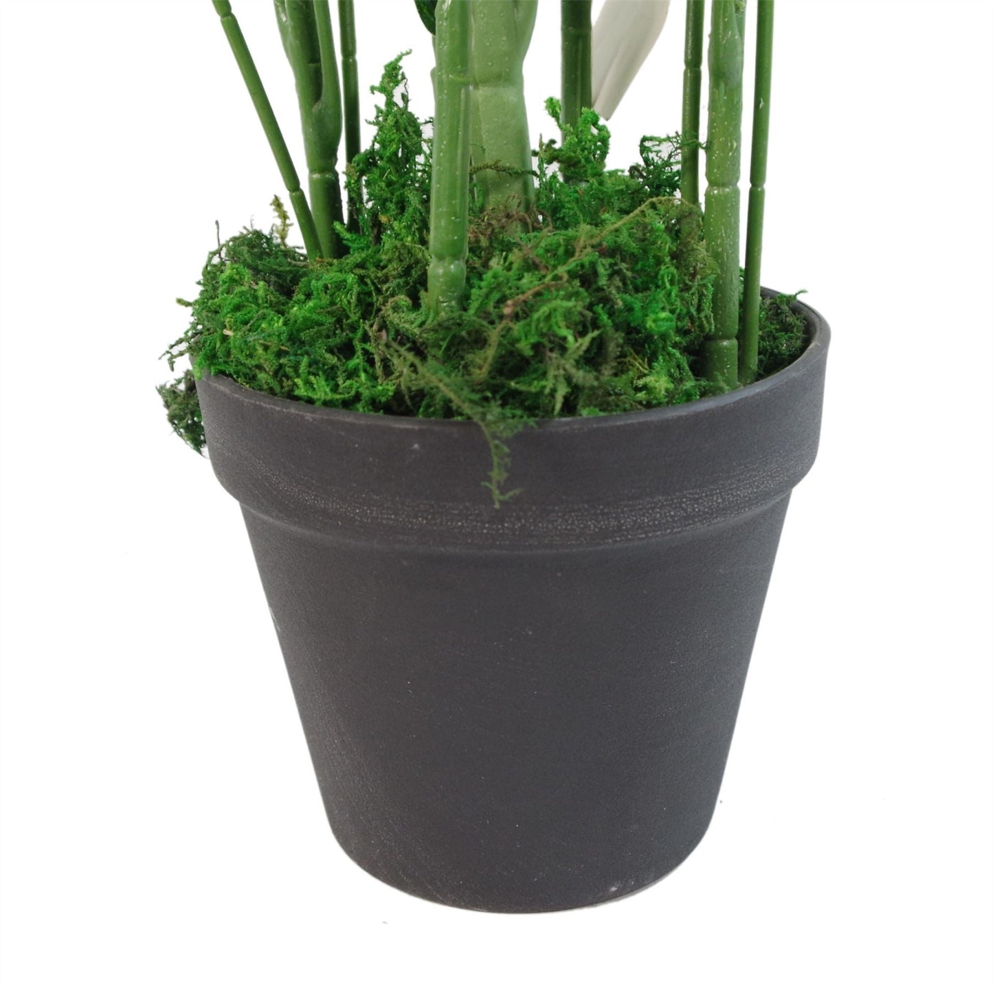 65cm Lush Artificial Bamboo Shrub with Elegant Metal Planter - Realistic Design - plants - express.com