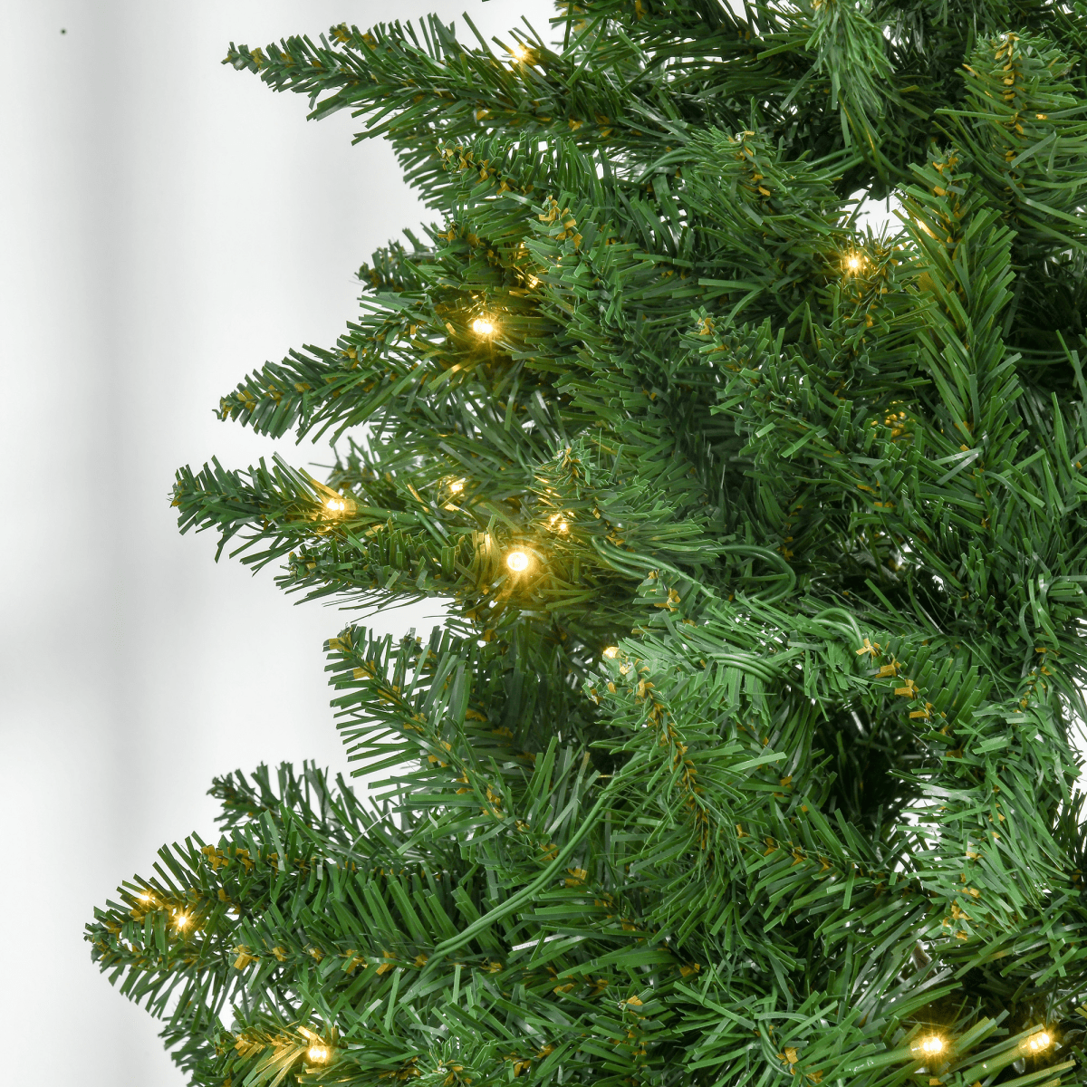 6ft Warm White LED Christmas Tree with 8 Light Modes, Realistic, Foldable Base - plants - express.com