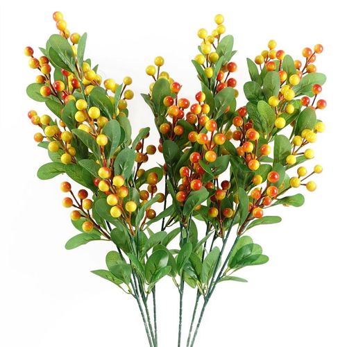 70cm Artificial Orange Berry Spray - plants - express.com