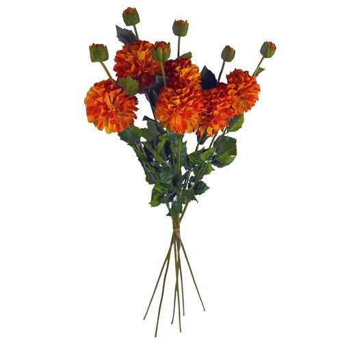 75cm Artificial Dahlia PomPom Flowers Orange - plants - express.com