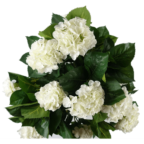 75cm Luxe White Hydrangea Bush – Elegant Silk Floral Centerpiece - plants - express.com