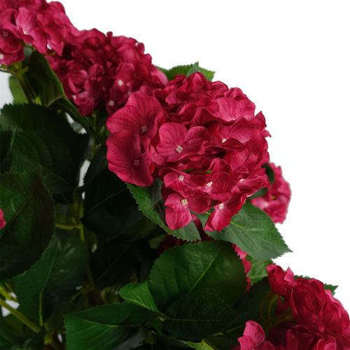 75cm Luxurious Pink Artificial Hydrangea Bush in Elegant Potted Display - plants - express.com