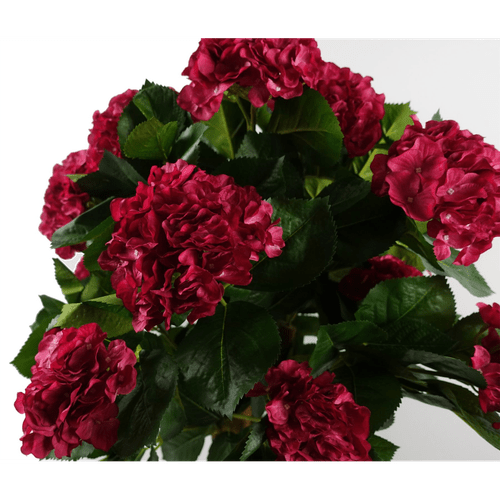 75cm Luxurious Pink Artificial Hydrangea Bush in Elegant Potted Display - plants - express.com