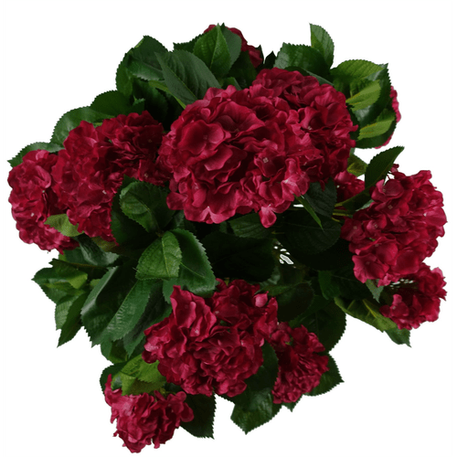 75cm Luxurious Pink Artificial Hydrangea Bush in Elegant Potted Display - plants - express.com