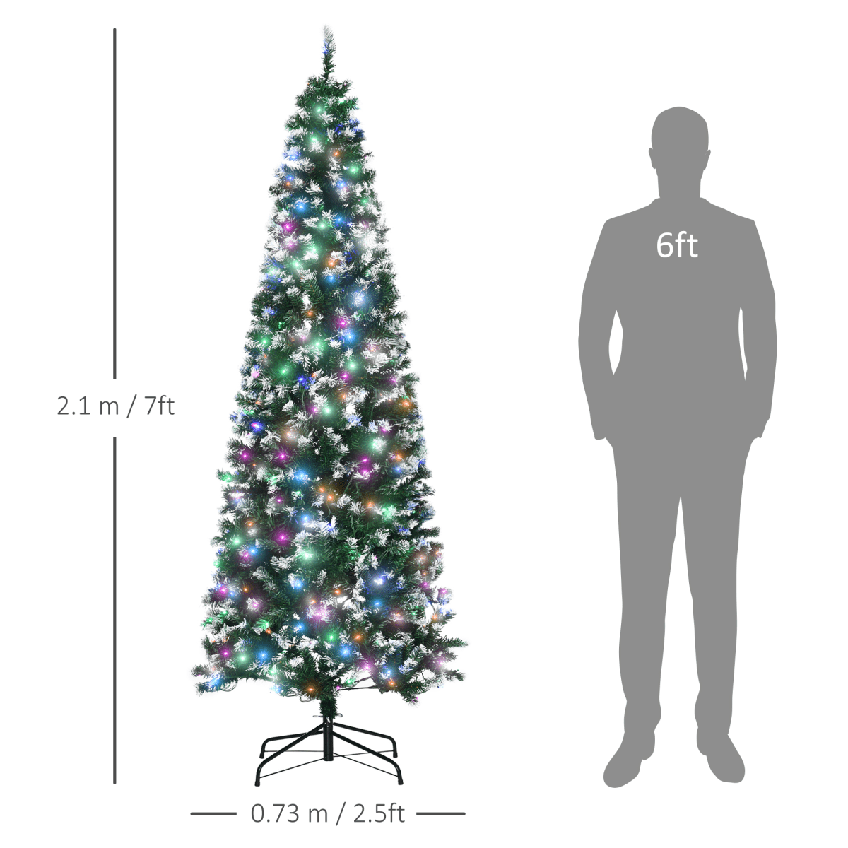 7FT Prelit Artificial Xmas Tree Holiday D��cor 350 Colourful LED Light - plants - express.com