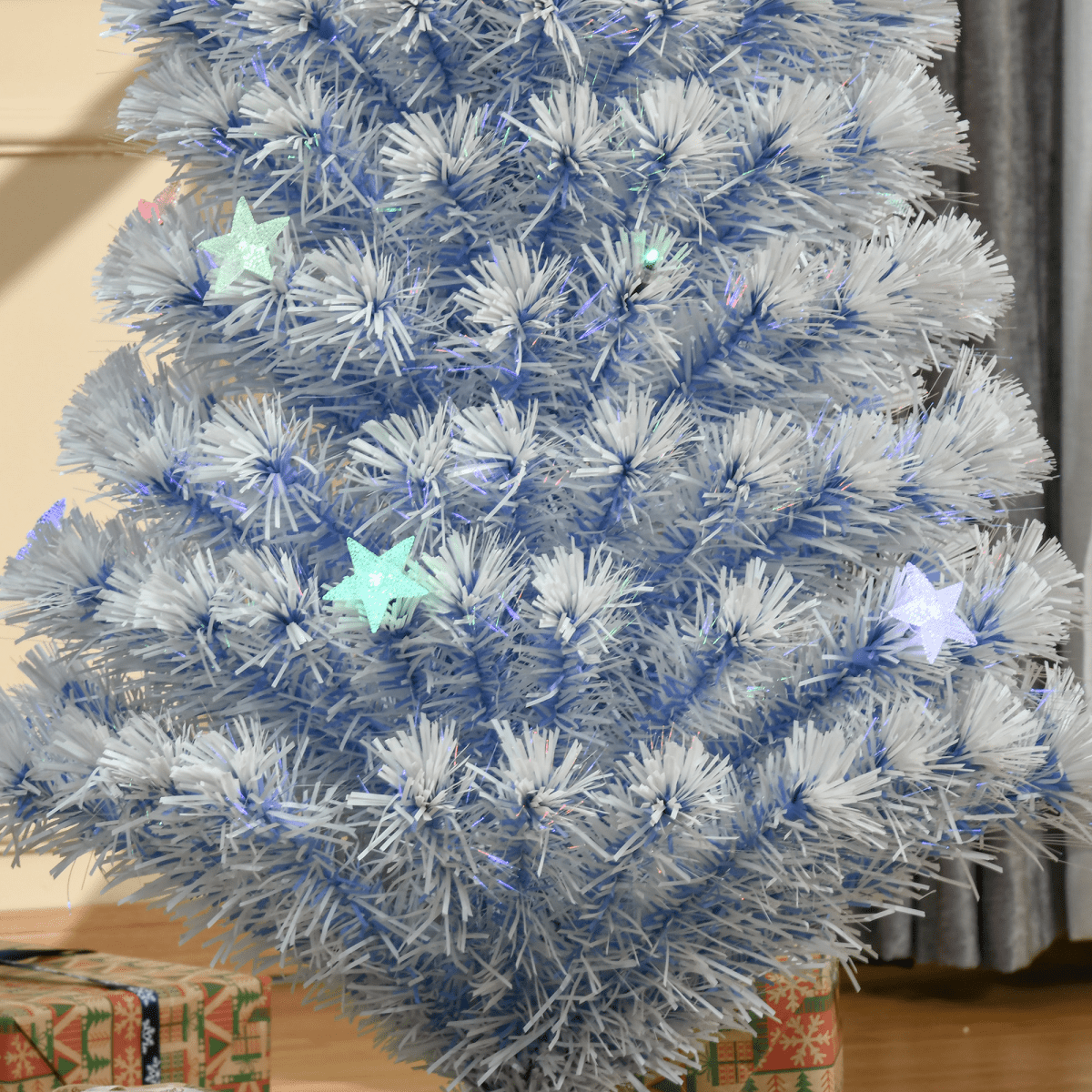Artificial Fibre Christmas Tree Seasonal Deco 21 LED Easy Store 5FT White Blue - plants - express.com