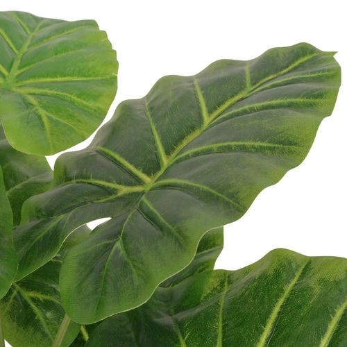 Beautiful 90cm Artificial Taro Plant in Real Wood Pot - Lifelike Decor - plants - express.com