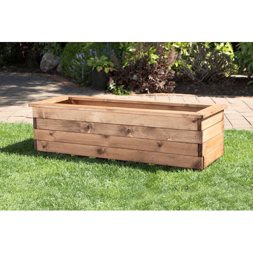 Charles Taylor Extra Large Premium Wooden Trough - Elegant Outdoor Design - plants - express.com