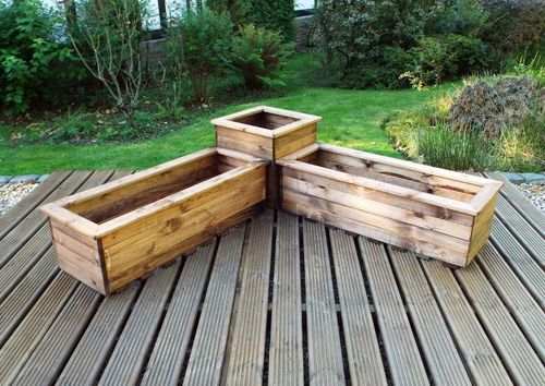 Charles Taylor Handcrafted Corner Planter Set - Timeless English Design - plants - express.com
