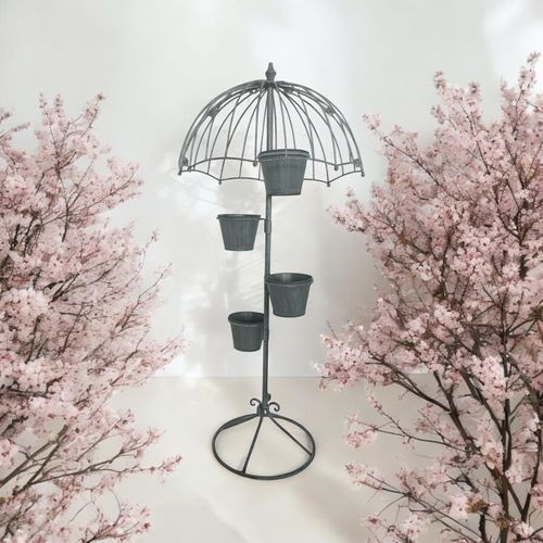Charming 130CM Grey Metal Garden Planter for Stylish Outdoor Decor - plants - express.com