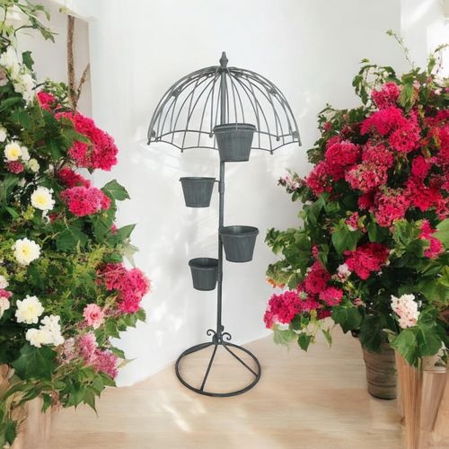 Charming 130CM Grey Metal Garden Planter for Stylish Outdoor Decor - plants - express.com