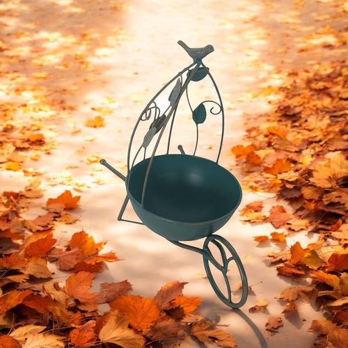 Charming 36CM Blue Metal Planter - Add Quirkiness to Your Garden! - plants - express.com