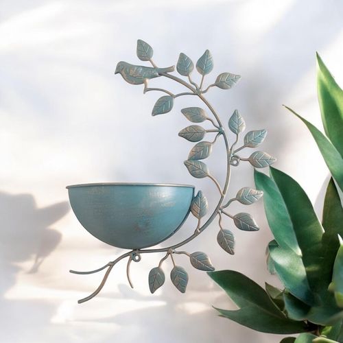 Charming 42CM Blue Metal Planter - Perfect for Your Garden Oasis! - plants - express.com